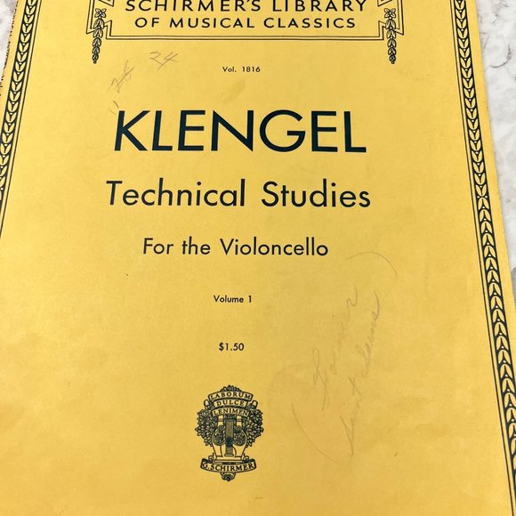 Klengel Technical Studies Vol 1 for Violoncello Vintage Sheet Music Schirmers - Picture 8 of 8